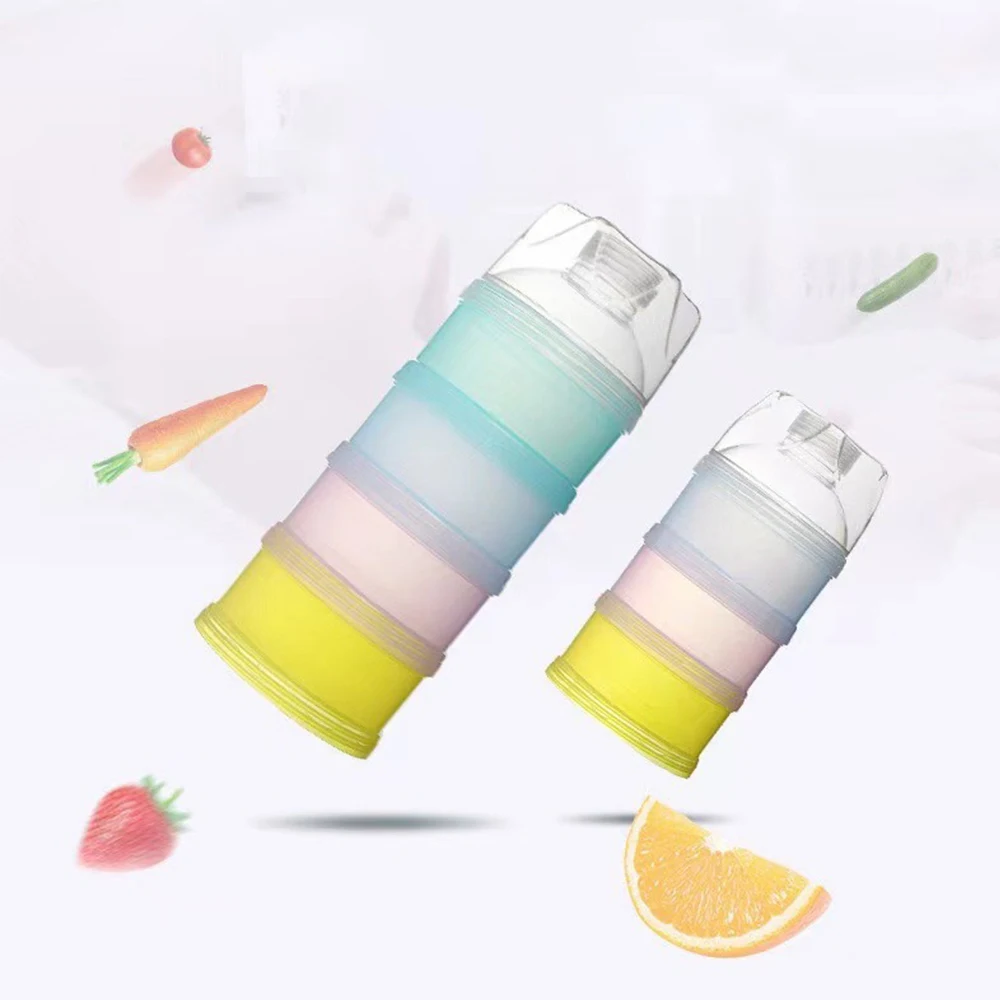 4 Grid Portable Milk Powder Box Container For Toddlers