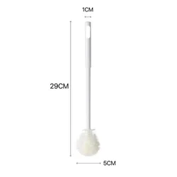 Silicone Long - Handle Bottle and Glass Cleaning Brush (White)