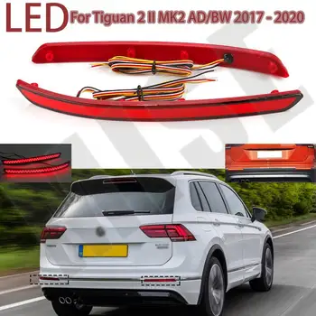 LED Auto Paraurti Posteriore Riflettori di Luce Per VW Volkswagen Tiguan L SUV 2017-2020 Indicatore di Direzione Della Lampada Fanale Posteriore Luci di Avvertimento di Parcheggio