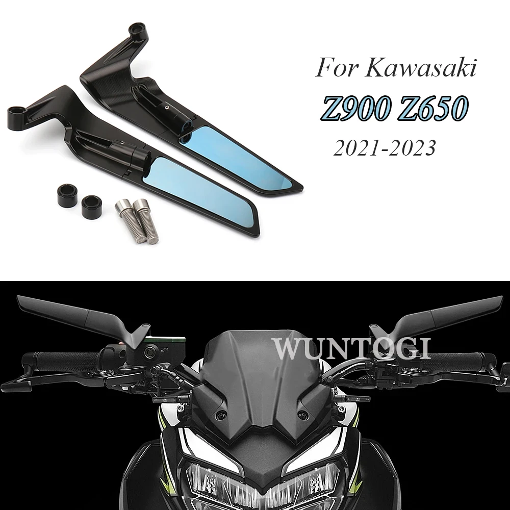 

Для Kawasaki Z900 Z650 2021-2023 новые комплекты спортивных зеркал с крыльями Z 900 регулируемые зеркала боковые зеркала мотоциклетные зеркала заднего вида