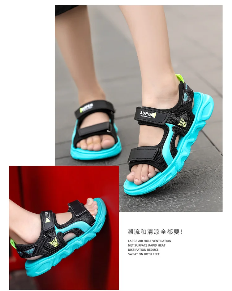 New Children's Beach Sandals Comfortable Non-slip Boys Sandals Fashion Lightweight Boys Girls Sandals Children's Casual Shoes 8 children's sandals near me