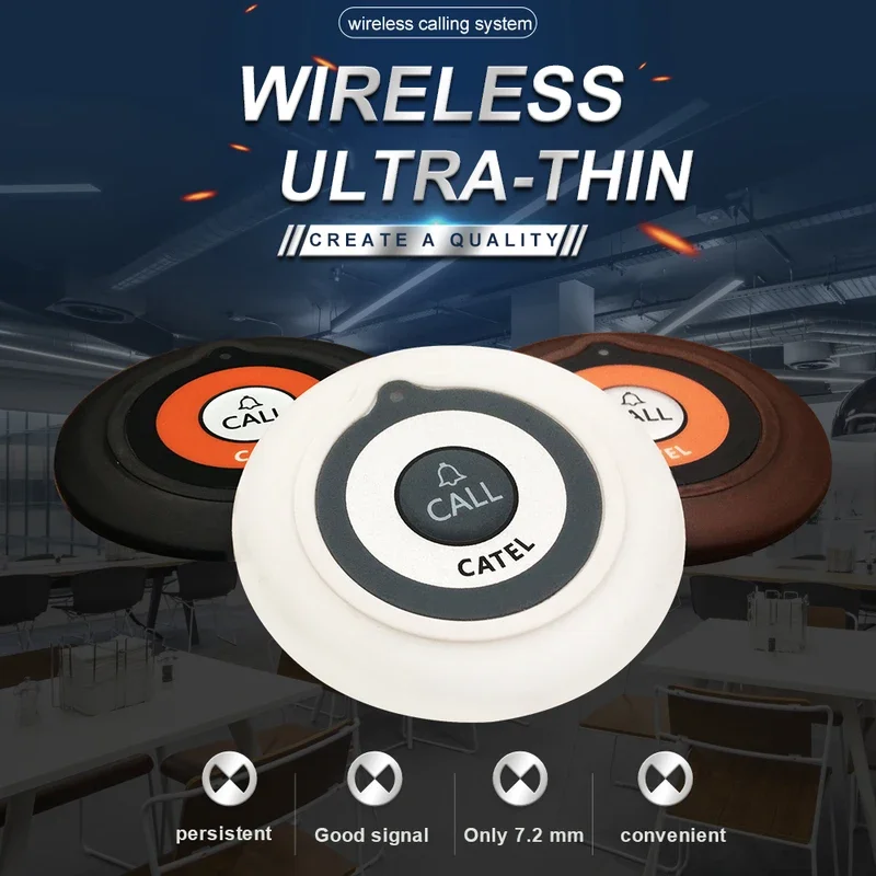 QWICALL 30 Button 4 Watch Pager Wireless Calling System Call Transmitter Paging for Restaurant Cafe Waiter Service Bell Buzzer