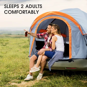 Trunk Bed Tent for Camping - Waterproof PU2000mm, Spacious Double Layer Design, Includes Rainfly and Storage Bag 4