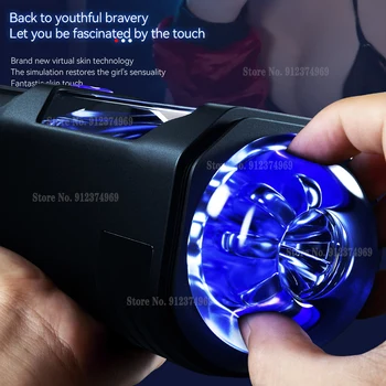 Adult Sex Toys Automatic Massage Erotic Goods Male Masturbator Realistic Artificial Portable Vagina Oral Stimulator Aircraft Cup