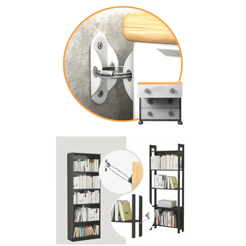 2Pcs Children's Seat Belts Prevent Furniture From Falling Baby Anti-tip Furniture Anti-tip Cabinet Device Accessories