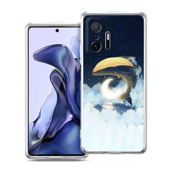 Whale Jumping Soft TPU Transparent Phone Case for Xiaomi Mi 11Lite (B1)