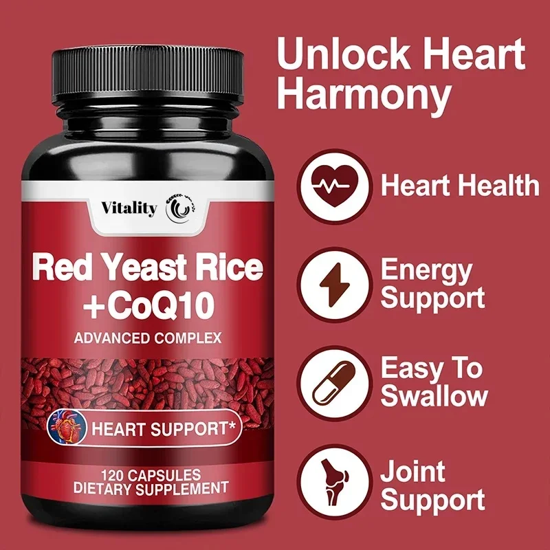 Red Yeast Rice With Coq10 Supplement-Antioxidant Support For Energy And Heart