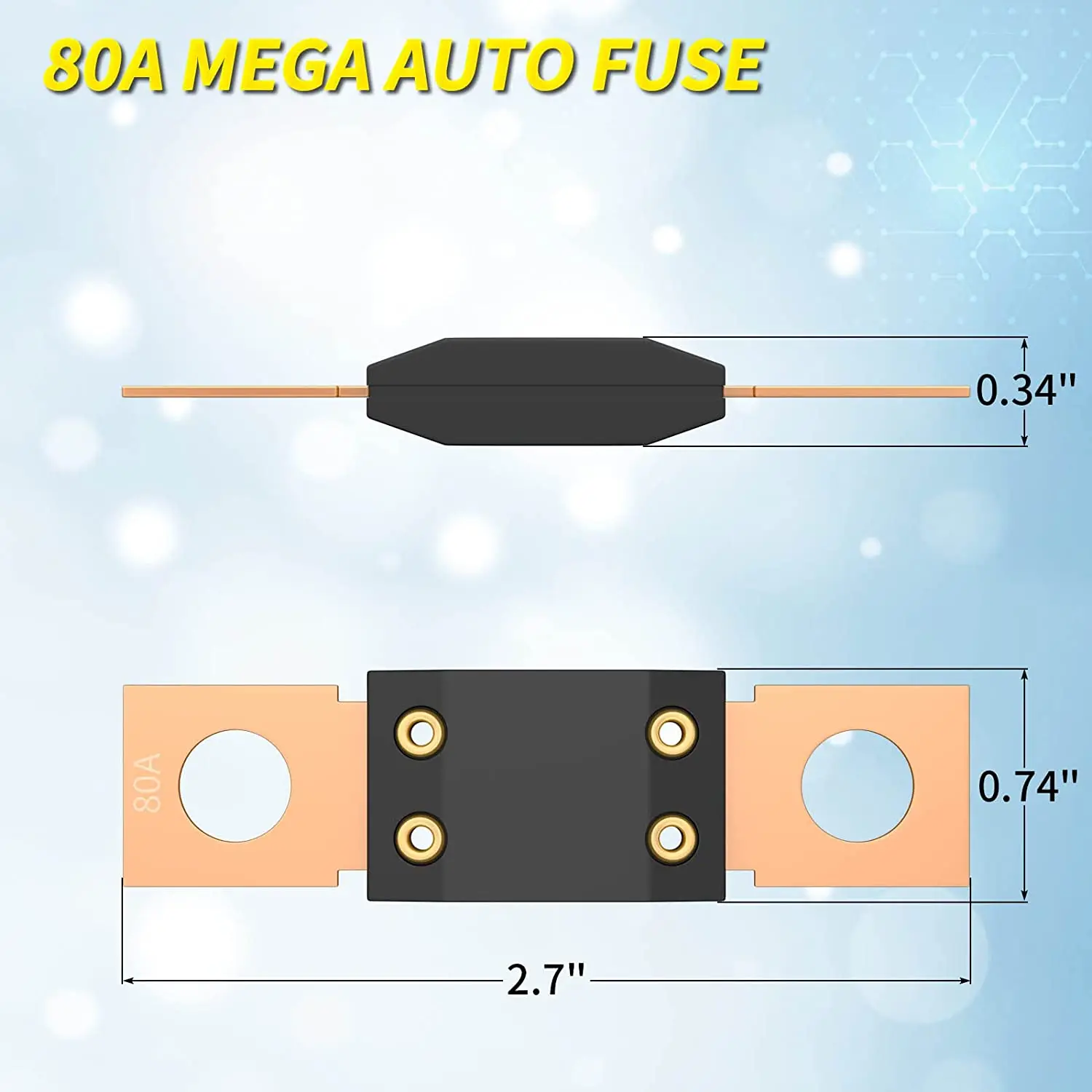 fuse holder car fuse holder MEGA Fuse Block ANL Bolt-on Blade Fuse Holder Flat Type For Car Boat Motorcycle 80A 100A 125A 150A 175A 200A 250A 300A 1PC