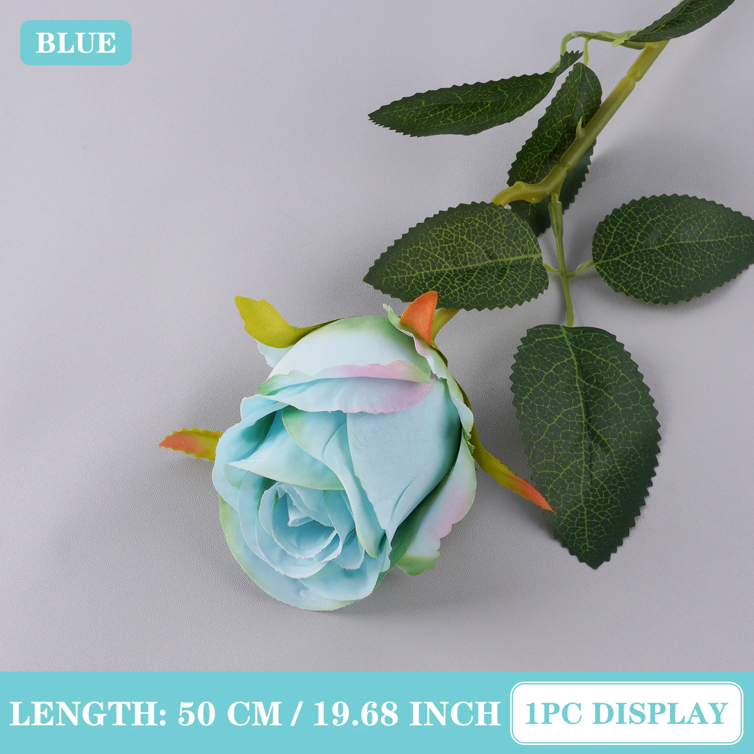 50 cm/19,68 Zoll künstliche Blumen Rose Blume künstliche rosa Rosen realistische gefälschte Rose für Hochzeit Zuhause Luxus Dekoration – Detail 13