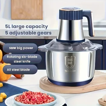 2L 3L 5L Electric Mincer Grinder 304 Stainless Steel Multifunctional Vegetable Slicer Chopper Meat Processor 220V EU Plug 1