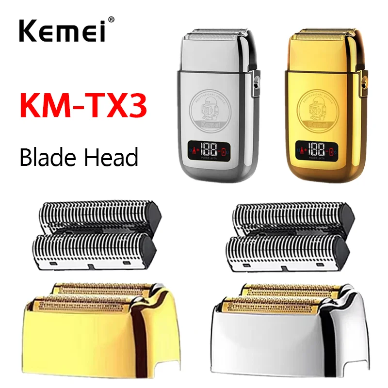 Kemei Professional Replacement Foil and Cutter Blades Set Suitable For KM-TX1 KM-TX3 Shaver Original Electric Shavers Blades
