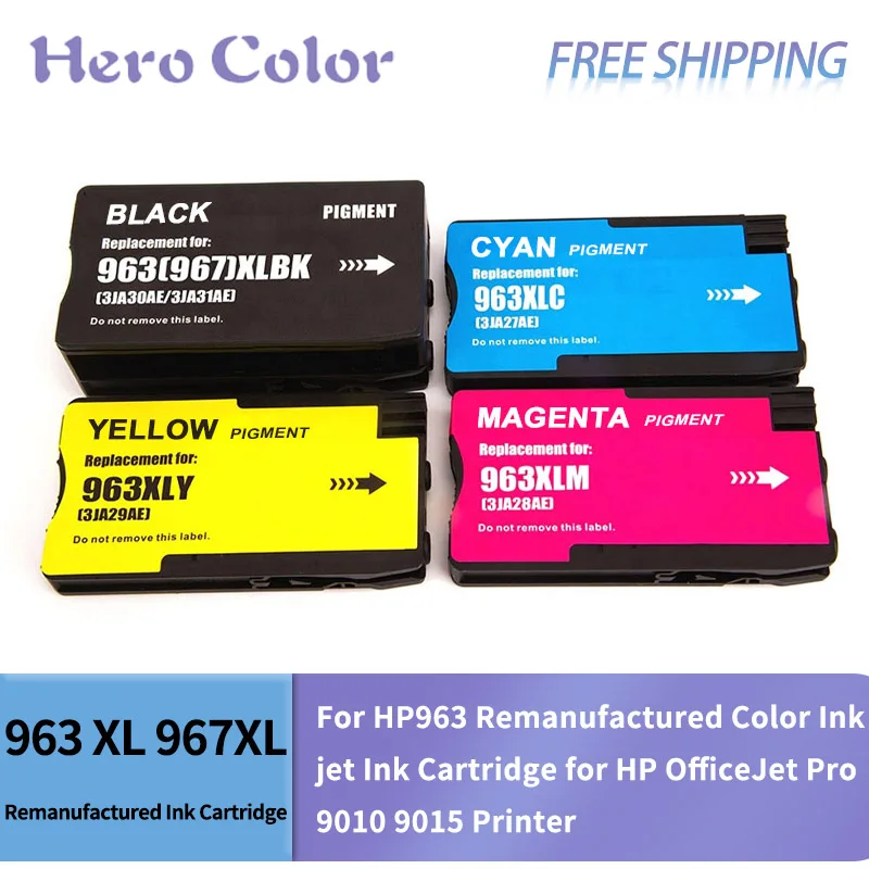 963Xl 963 Xl 967Xl Cartuccia D'Inchiostro A Getto D'Inchiostro Rigenerata Premium Per Hp963Xl Per Hp963 Per Stampante Hp Officejet 9010 9020 9015/9016
