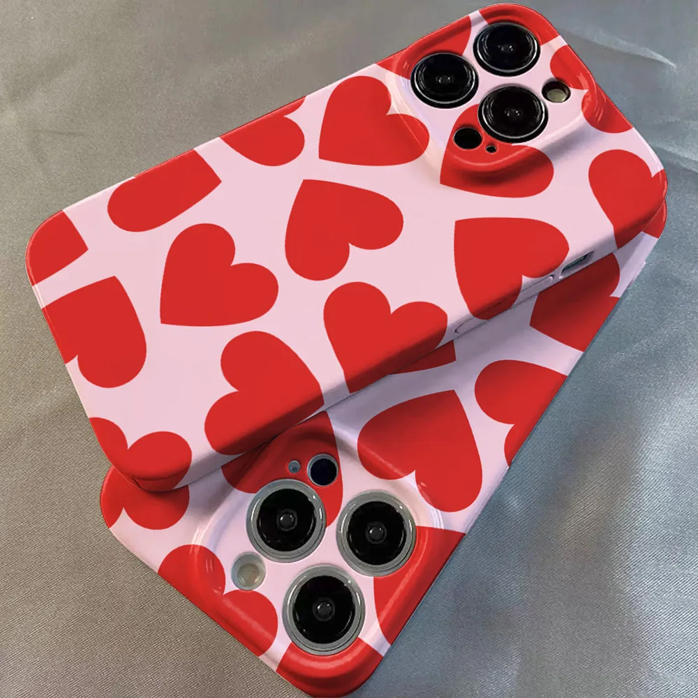 Charming Love Heart Shockproof Phone Case Cover