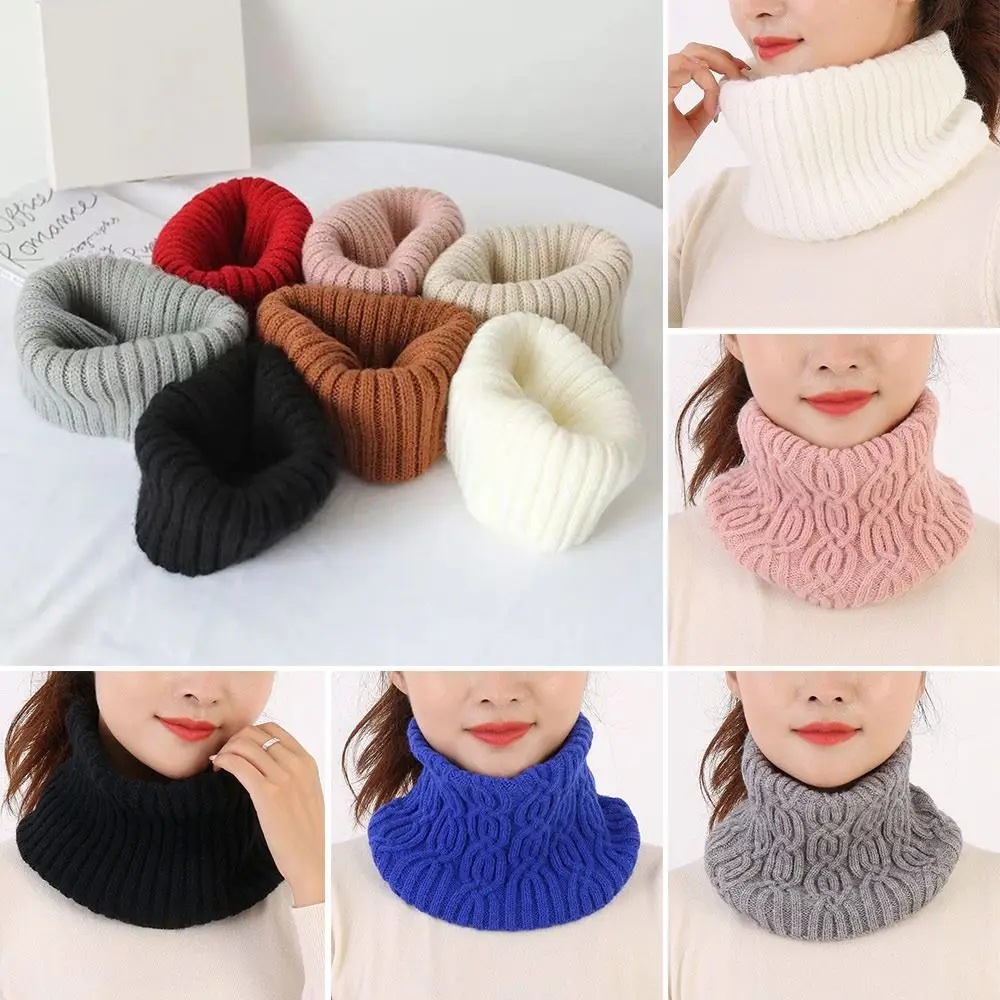 New Knitted Fake Collar Scarf Women Warm Turtleneck Neck Warmer Detachable Winter Windproof Scarf