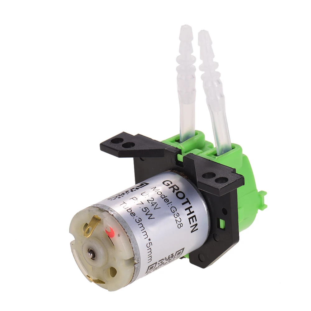 DC 24V Dosing Pump Peristaltic Pump Mini Water Liquid Peristaltic Tube Head Self-Priming Function for Aquarium Lab For liquid transfer pump