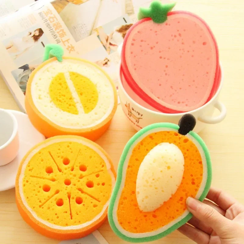 Creative Fruit Cleaning Sponge Washing Dishes Wipe Household