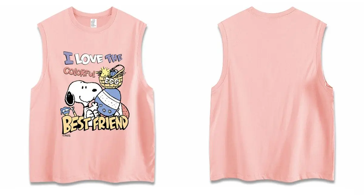 thumbnail image 1 of Snoopy-Chaleco con estampado creativo de animación de dibujos animados, camiseta versión coreana Ins, moda versátil, estilo de pareja, Top, regalo de cumpleaños, 1 of 5