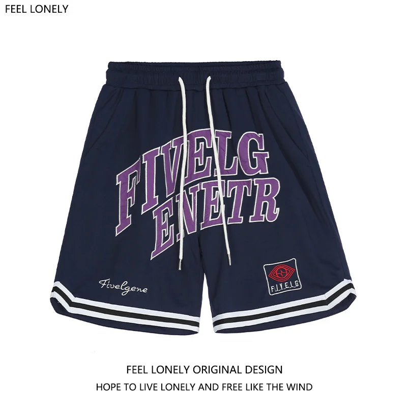 2023 Summer Fashion Brand Power Print Shorts Men's And Women's Casual High Street Loose Sports Basketball Shorts