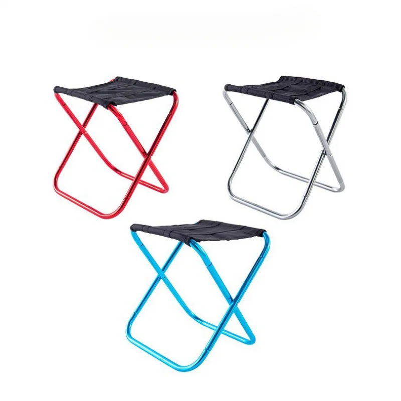 Outdoor Aluminum Alloy Stool Portable Multifunctional Folding Small Stool Bench Ultra Light Fishing With Hand Bag