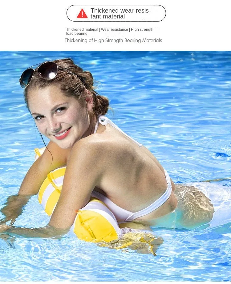 Pool Raft Water Inflatable Float Bed Folded Portable Play Water Float Row Lounge Chair Floating Ring