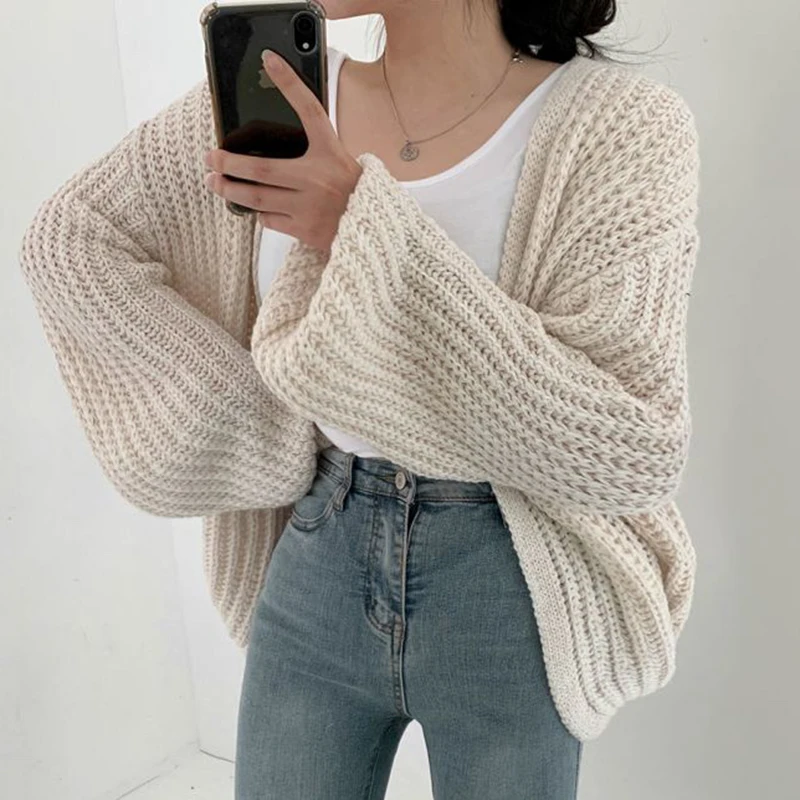 2026 Vintage Harajuku Lantern Sleeve Women Cardigan Sweater Casual Korean Fall Streetwear Tops Chic Lazy Wind Y2k Sweater 11 Sba9d678cb7ca44cb89c63a642b35f7fd0