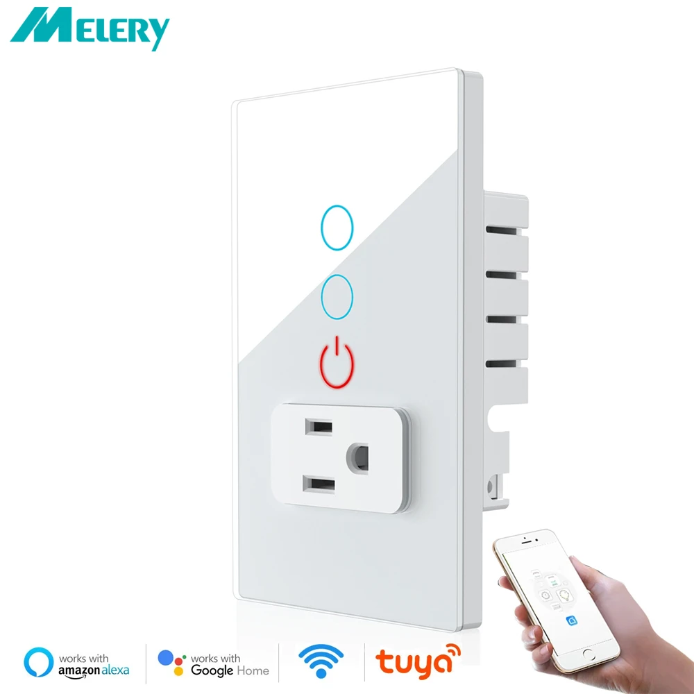 Glass Electrical Mexico Plug Smart Light Switch Socket Light Switch