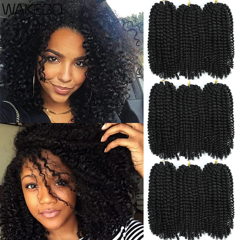 Crochet Hair Red Curls Jerry Synthetic Braiding Hair(for Black