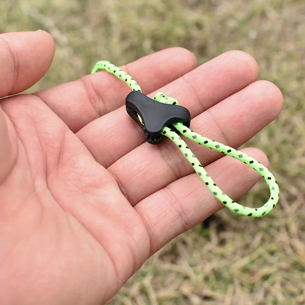 10pcs Camping Tent Rope Buckles Cord Tightener Tools Fastener Adjuster Non-Slip Rope Camping Portable Outdoor Elements