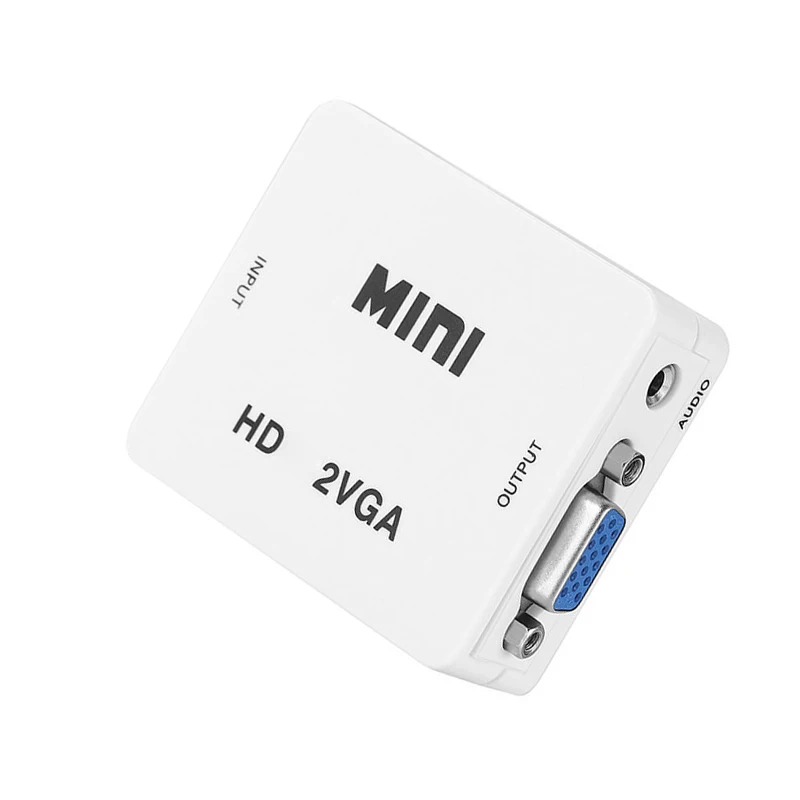 Video Converter Mini HDMI-Compatible to VGA 1080P Full HD For PS3 XBOX STB PC Laptop HDTV Projector DVD 3.5mm Audio Jack hdmi to vga adapter cable vga to hdmi converter