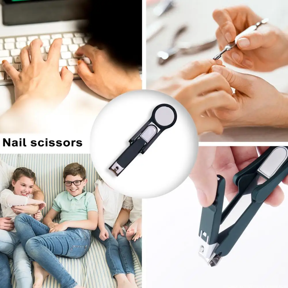 Nail Scissors with Magnifying Glass Elderly Clipper Multi-functional