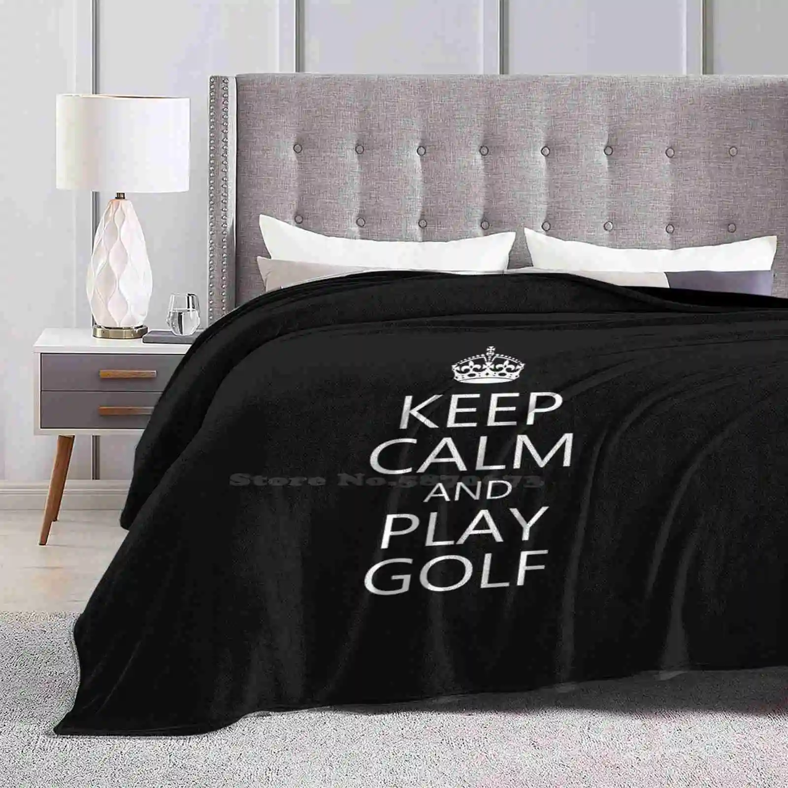 Mantieni La Calma E Gioca A Golf Nuova Vendita Coperta Morbida Di Flanella Con Stampa Personalizzata Mantieni La Calma E Vai Avanti Mantieni La Calma 