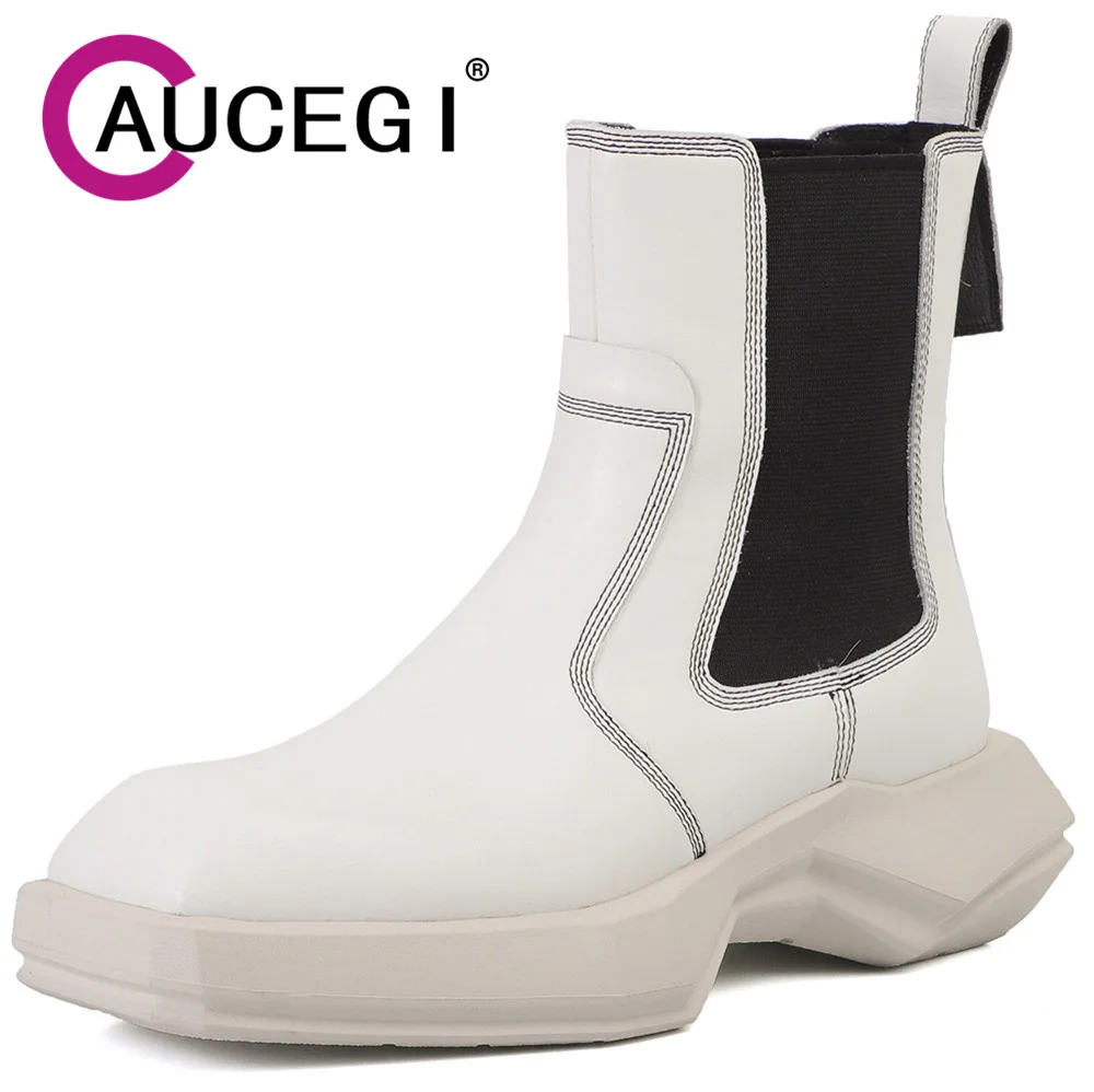 

Aucegi 2023 новые трендовые осенние женские ботильоны модные с квадратным носком на толстом высоком каблуке женские повседневные ботинки без шнуровки