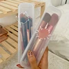 Makeup Brush Organizer Transparent With Cover Eyebrow Pencil Boxes Portable Women Cosmetic Storage Organizer Makeup Tools 1