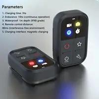 Для экшн-камеры Insta360 X5 X4 X3 GO3S Ace Pro 2, беспроводной водонепроницаемый Bluetooth-пульт дистанционного управления, диапазон 50 м, светодиодный экран, ремешок на запястье — изображение 6