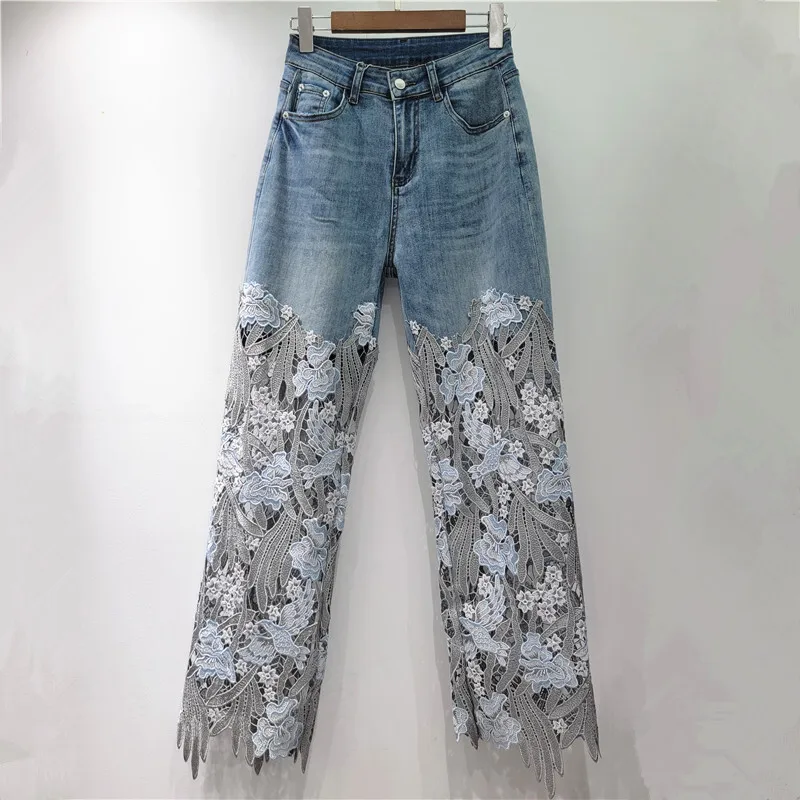 パンツ DIANTE EMBROIDERY DAMAGE DENIM Visible Mending and