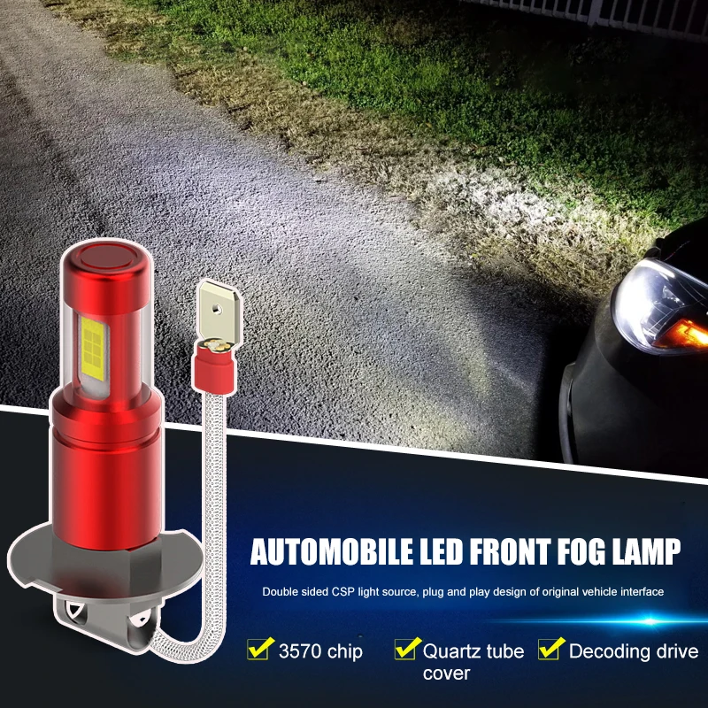 

For H1 H3 Fog Light Bulbs Car White Headlight Super Bright Driving Day Running Lamps Automobiles Bulb