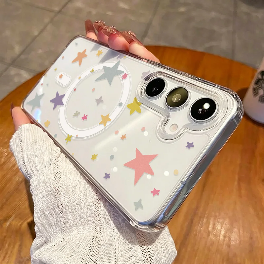 Pastel Colorful Stars Magnetic Phone Case