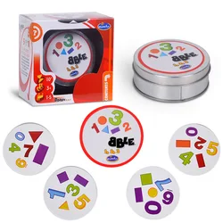 Dobble – jeu de cartes avec chiffres, gourde, Parent enfant, famille, jouet pour enfants 