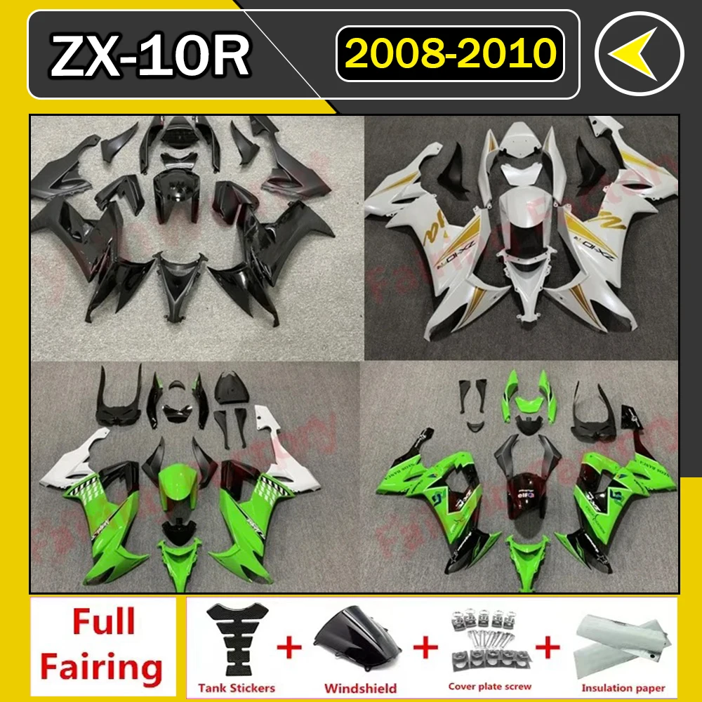 

New ABS Whole Motorcycle Fairings Kit Fit for Kawasaki Ninja ZX-10R ZX10R 2008 2009 2010 08 09 10 Bodywork set Custom