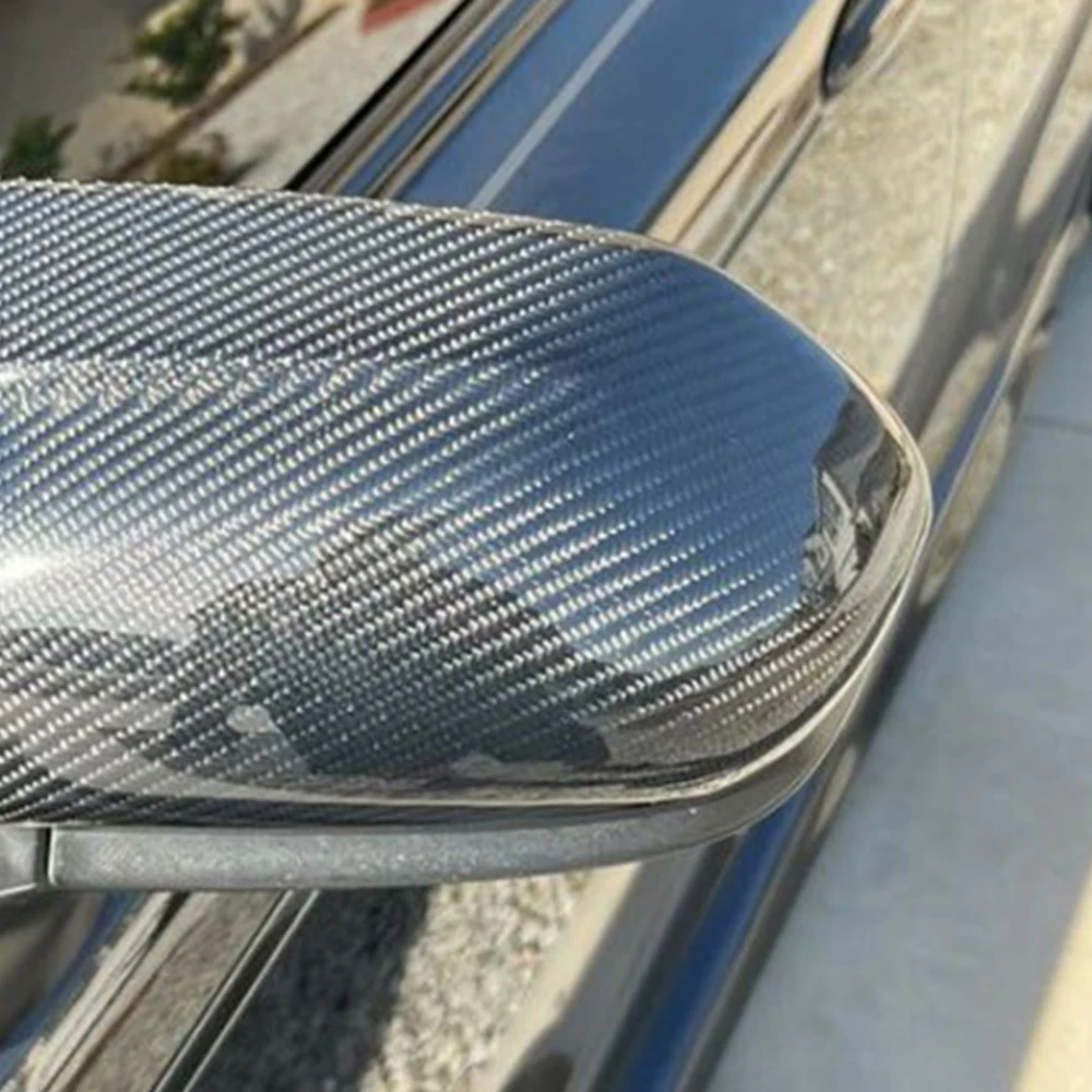 For Toyota Camry 8th Gen 2018+ M Style RearView Mirror Caps Case Cover Real Carbon Fiber Car Exterior Accessories Horn Shape