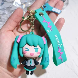 Hatsune Miku Anime Figure Keychain - Creative Cartoon Gift (Green)