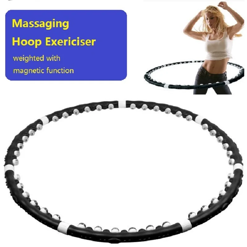 Weighted Hula Hoop Professional Fitness Magnetic Workout ABS Exercise Massager 