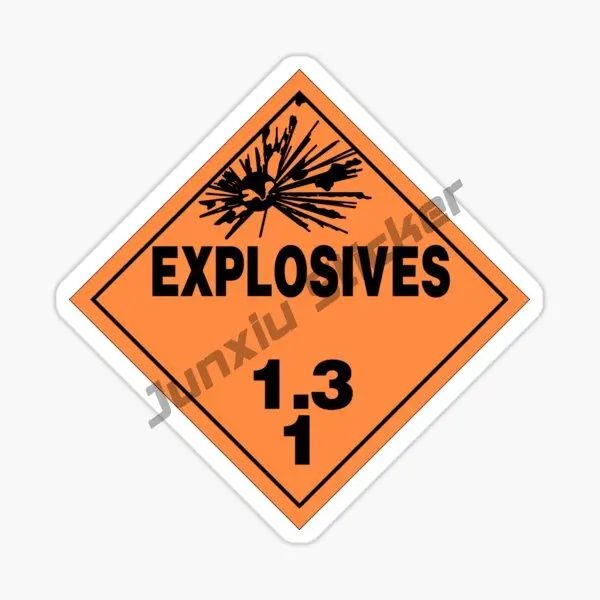 Car Styling Creative Explosive Explosion Warning Danger PVC  Waterproof Car Body Sticker Pattern Vinyl Car Accessories 2