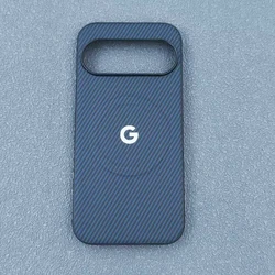 Carbon Fiber Texture Magnetic Charging Shockproof Protective Phone Case for Pixel 10ProXL (Blue)