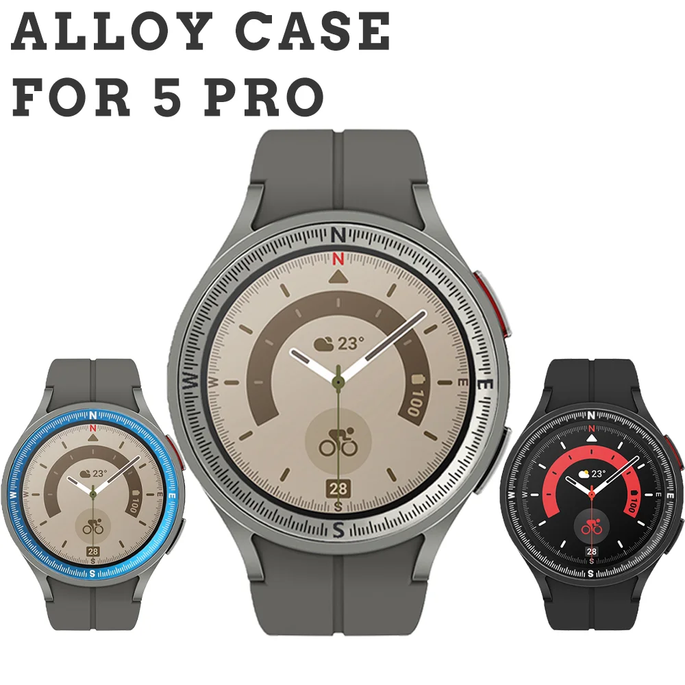 

Aluminium Alloy Bezel for Samsung Galaxy Watch 5 Pro 45mm Timescale Watch Case Protective Ring 45mm DIY Modification Accessories