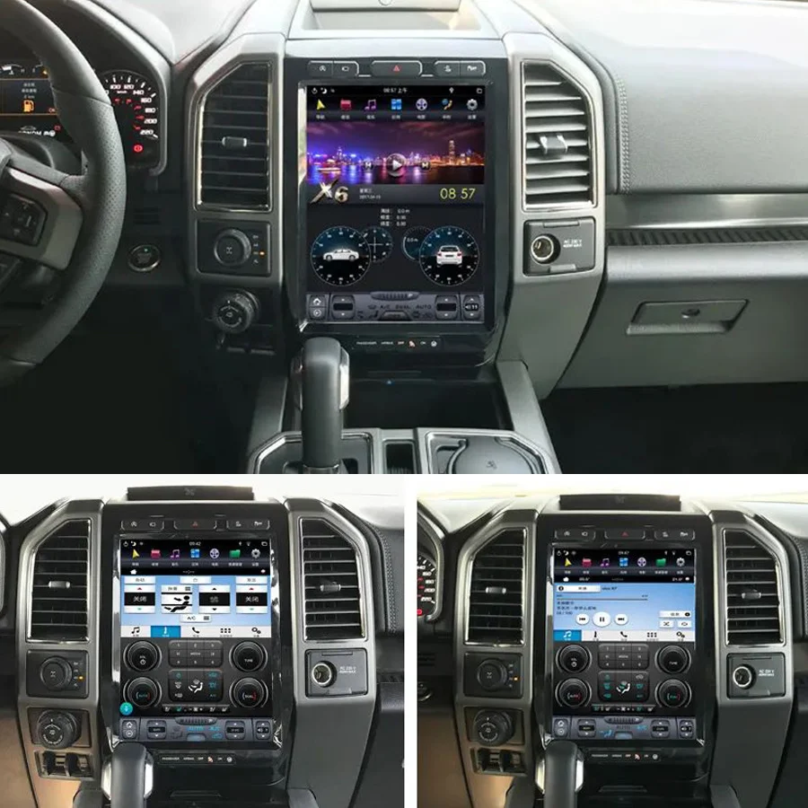 13inch Tesla Style 1600*1200 Screen GPS For Ford Raptor F150 F250 F350