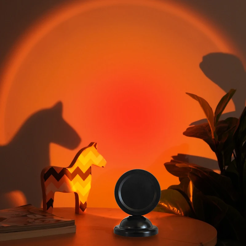 mushroom night light Sunset Rainbow Red Projector USB Led Night Light Sun Projection Desk Lamp for Bedroom Bar Coffee Store Wall Decoration Lighting nursery night light