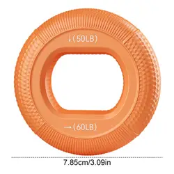 Portable Adjustable Hand Grip Strengthener for Workout and Rock Climbing (Orange)