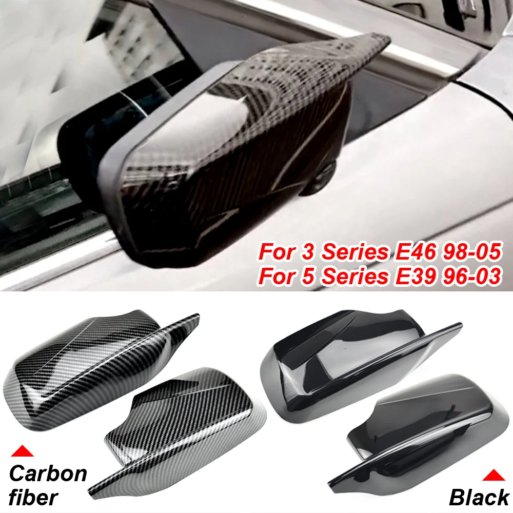 

2021 M4 Style Rearview Mirror Covers Side Mirror Caps For BMW E46 E39 Sedan Touring 1998 1999 2000-2005 51168238375 51168238376