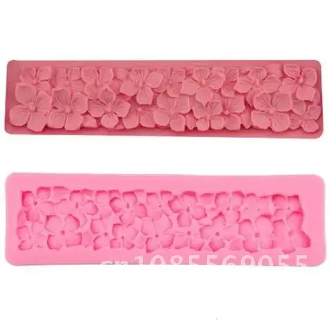 

3D Flower Shape Chocolate Fondant Silicone Mold Cake Emboss Border Silocone Molds Cake Bakeware Decoration Tools Soap Mould